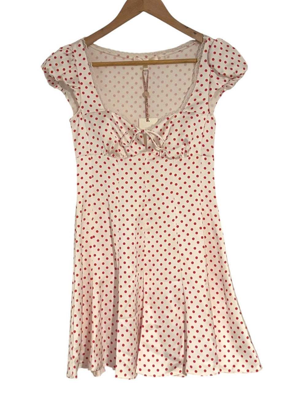 LoveShackFancy Avine Polka Dot Mini Dress - Picture 2 of 4